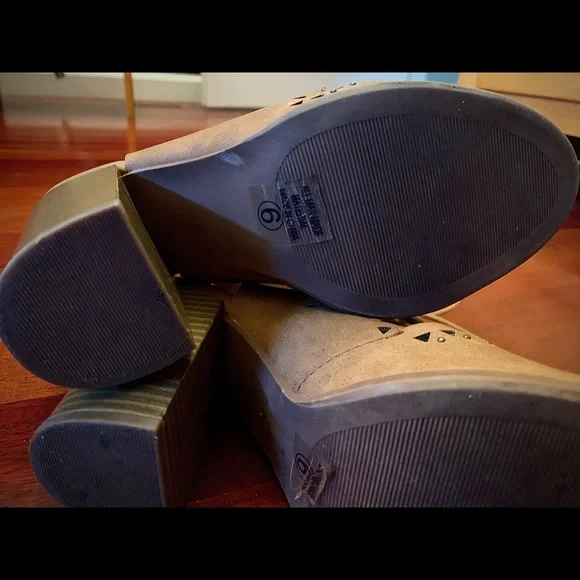 Cute Front Tie Open Toe Thick Heel Shoes - Picture 4 of 4